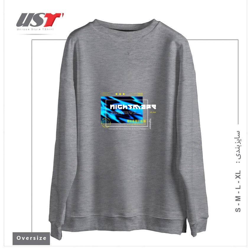 سوییشرت اورسایز طرح TypoGraphy 1