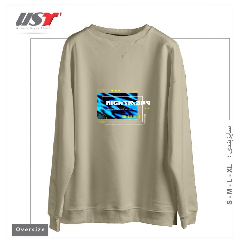 سوییشرت اورسایز طرح TypoGraphy 1
