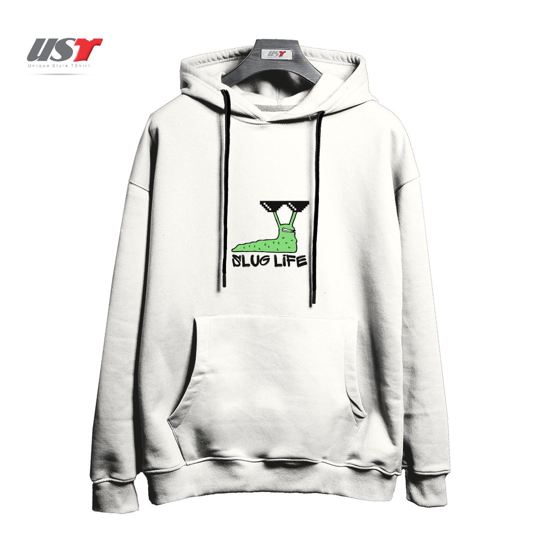 هودی اورسایز طرح SLUG LIFE (BLACK TEXT)