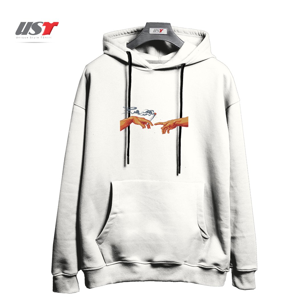 طرح THE CREATION OF JOINTS هودی اورسایزرنگ سفید