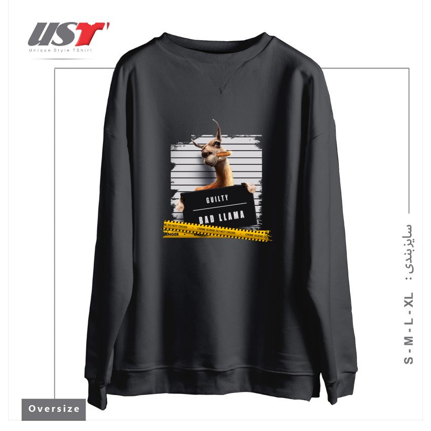 سوییشرت اورسایز طرح THUG LLAMA