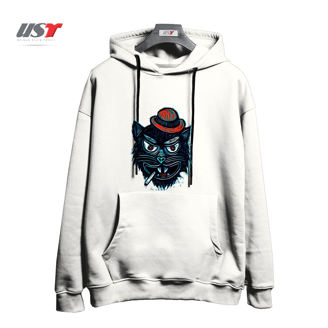 هودی اورسایز طرح TOUGH CAT