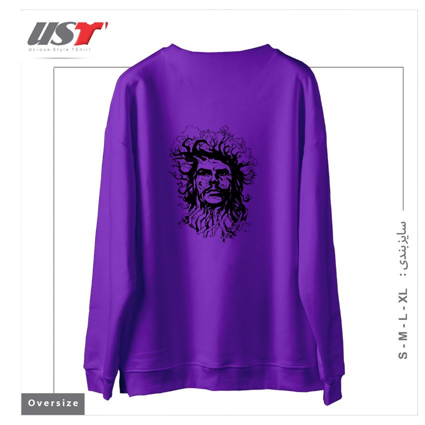 طرح TREESIST سوییشرت اورسایزرنگ بنفش