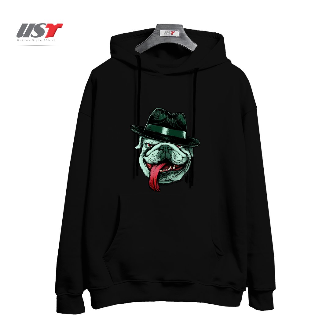 هودی اورسایز طرح WISEGUY BULLDOG