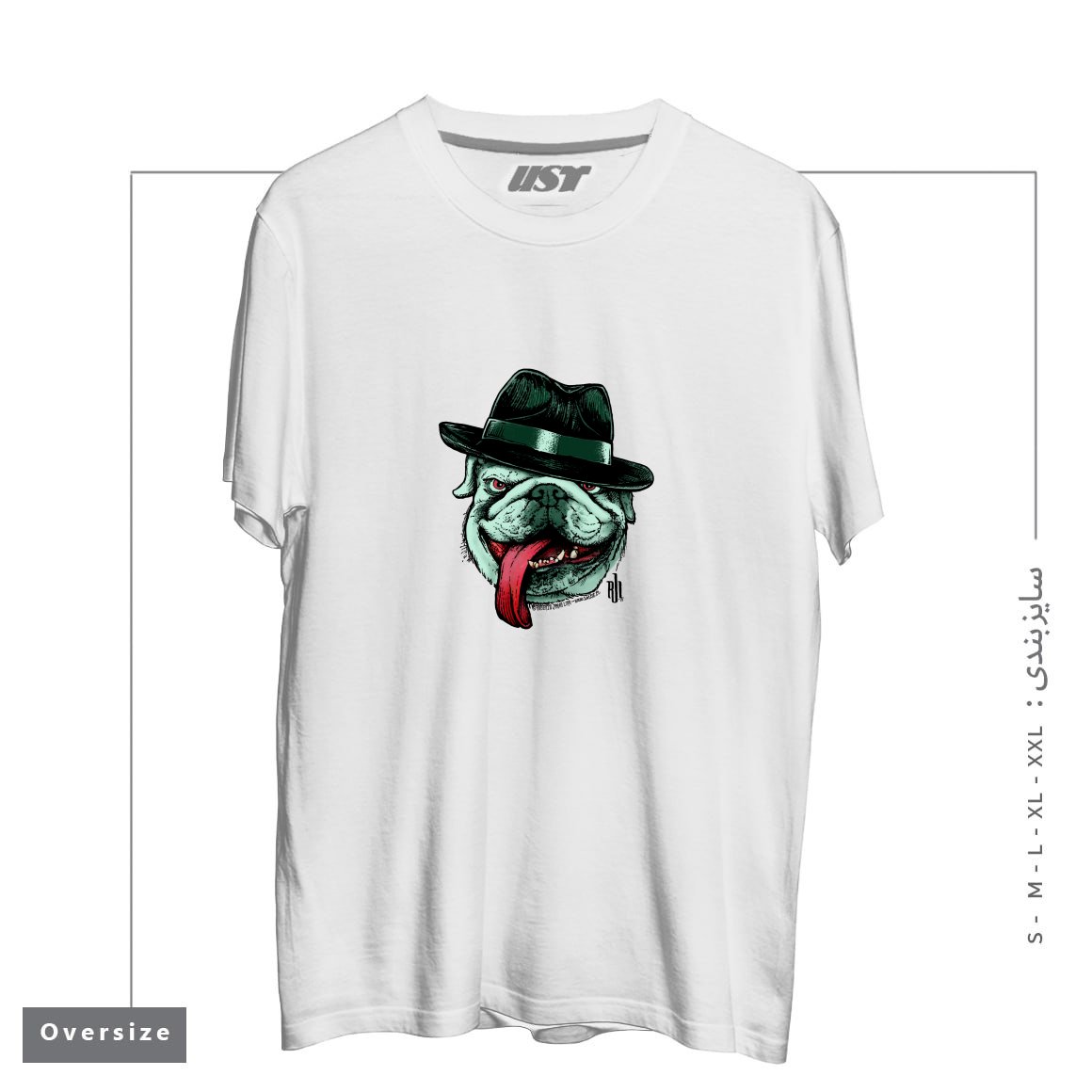 تیشرت اورسایز طرح WISEGUY BULLDOG