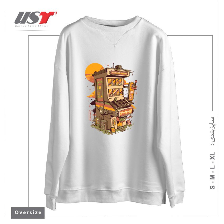 سوییشرت اورسایز طرح ARCADE HOUSE