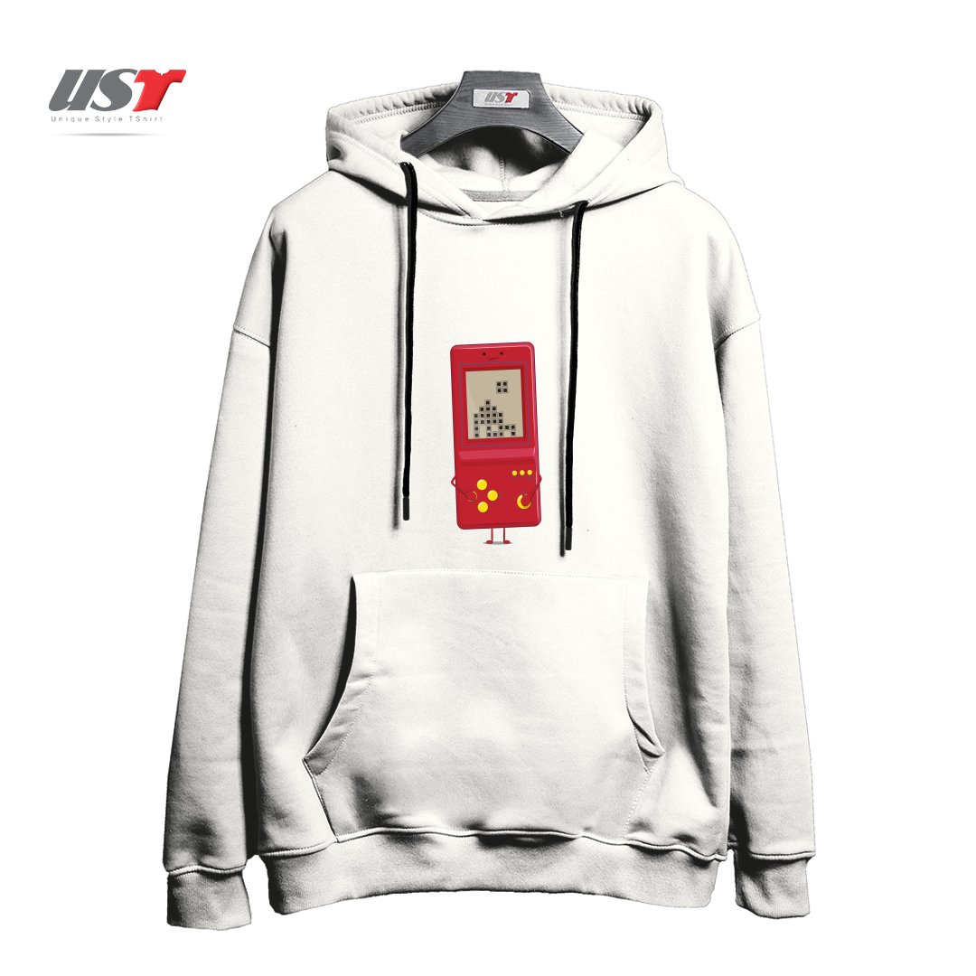 طرح BRICK GAME هودی اورسایزرنگ سفید