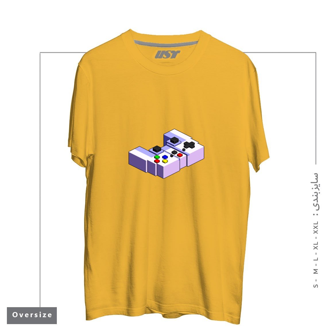 تیشرت اورسایز طرح GAME CONTROLLER PIXEL ART
