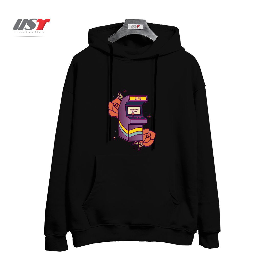 طرح GAME OF LIFE هودی اورسایزرنگ مشکی