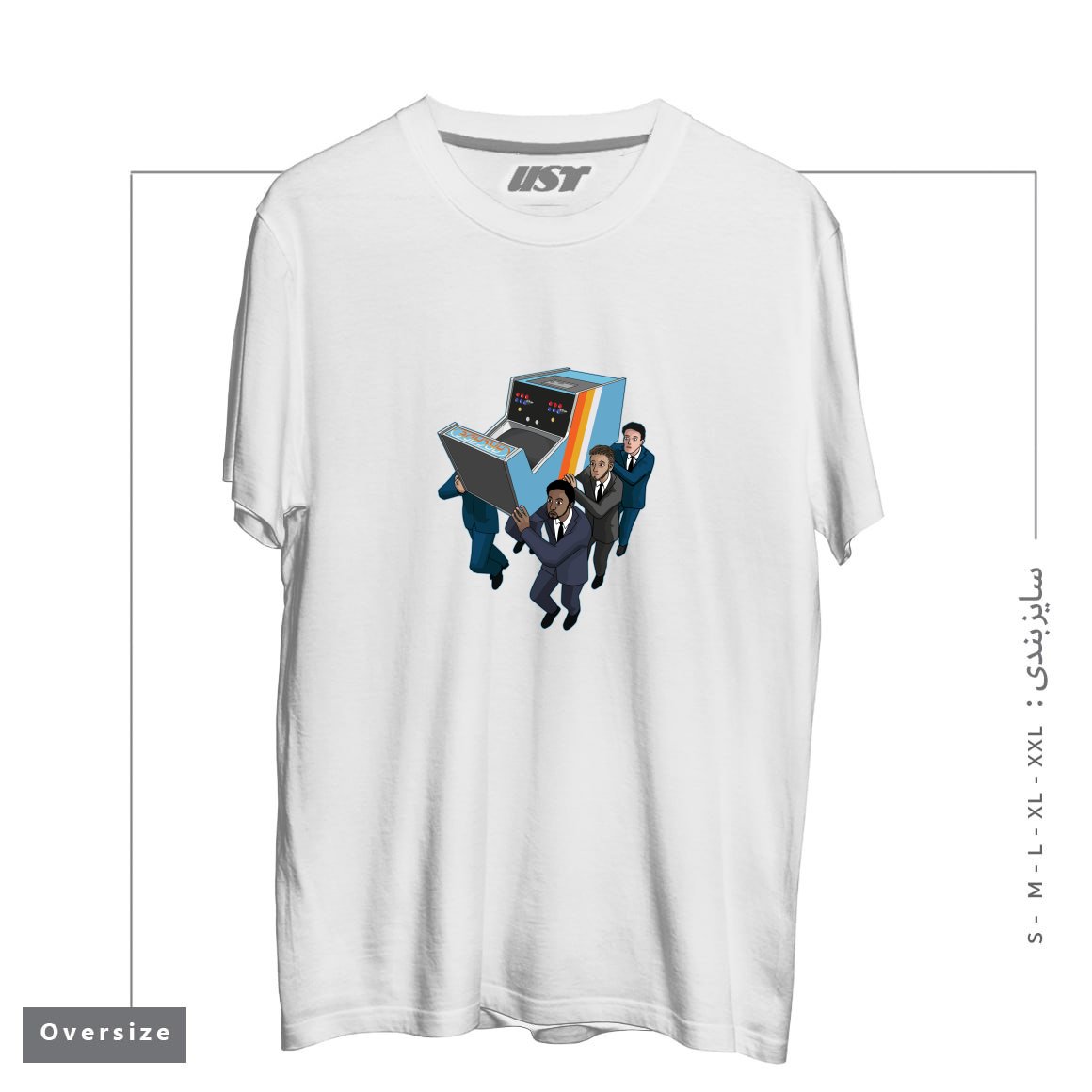 تیشرت اورسایز طرح GAME OVER