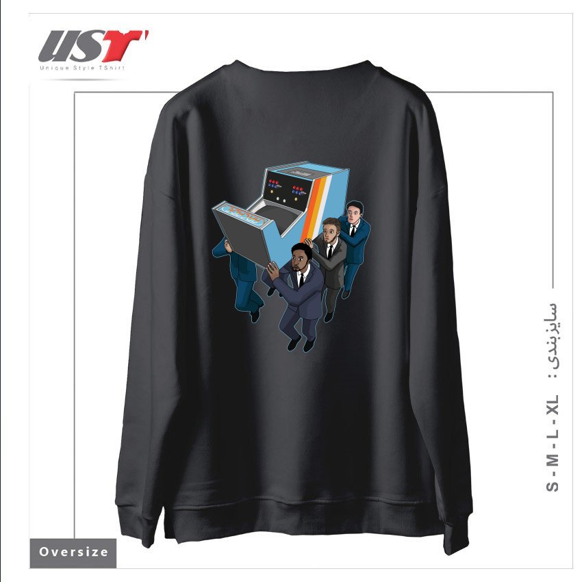 طرح GAME OVER سوییشرت اورسایزرنگ دودی