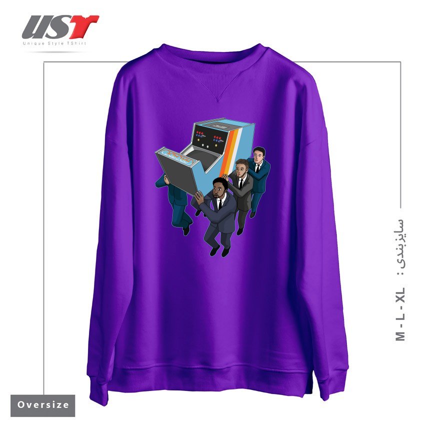 سوییشرت اورسایز طرح GAME OVER