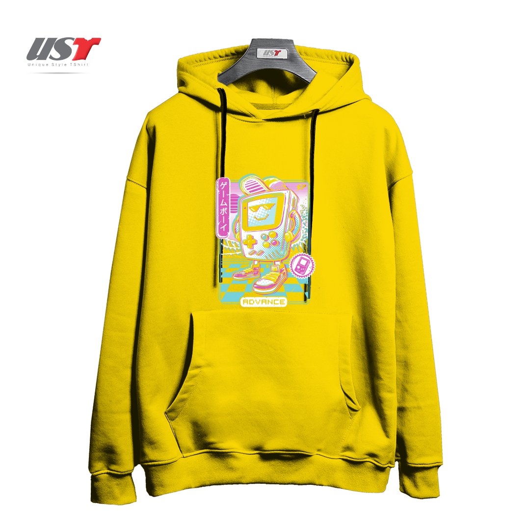 طرح GAMER BOY هودی اورسایزرنگ زرد