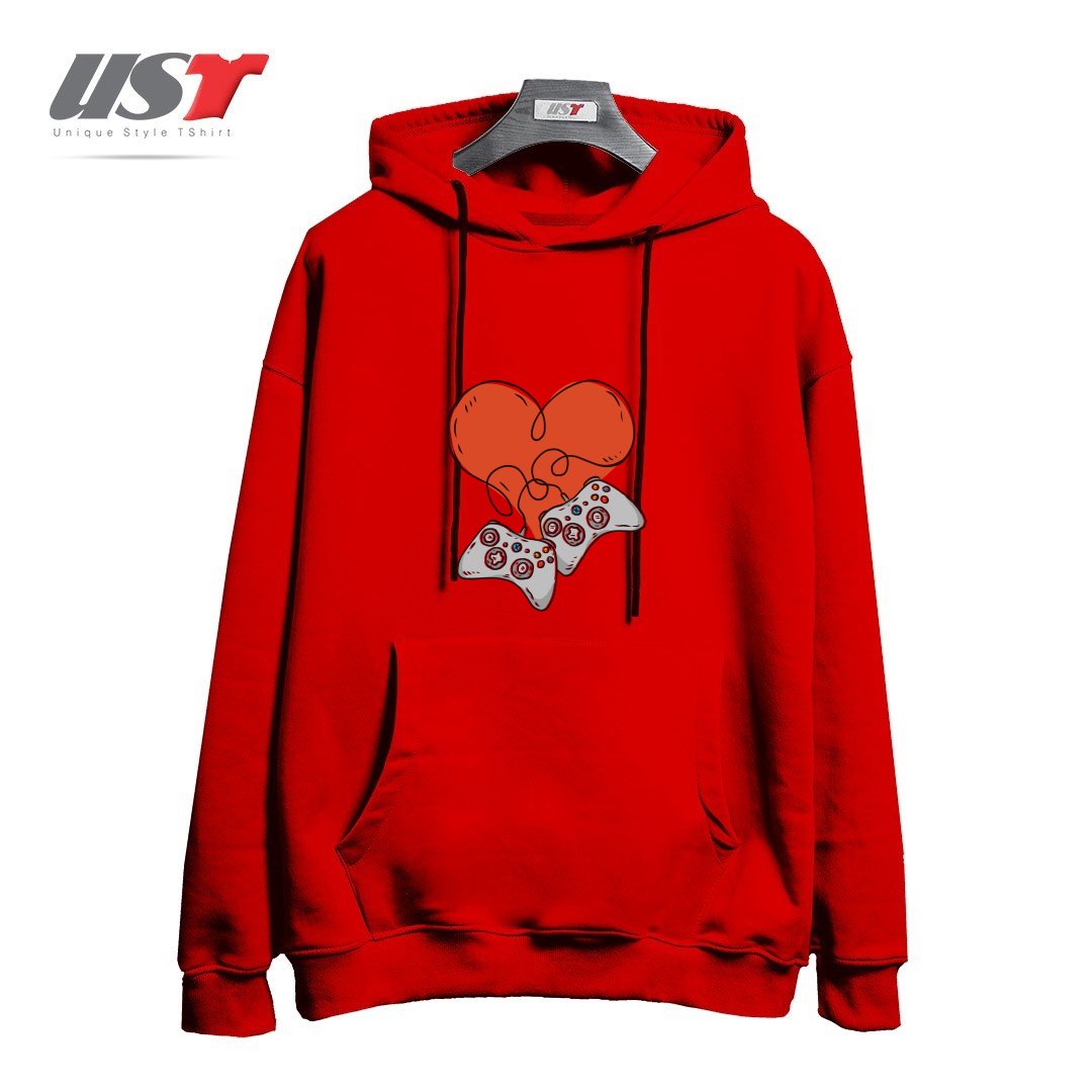 هودی اورسایز طرح GAMER LOVE