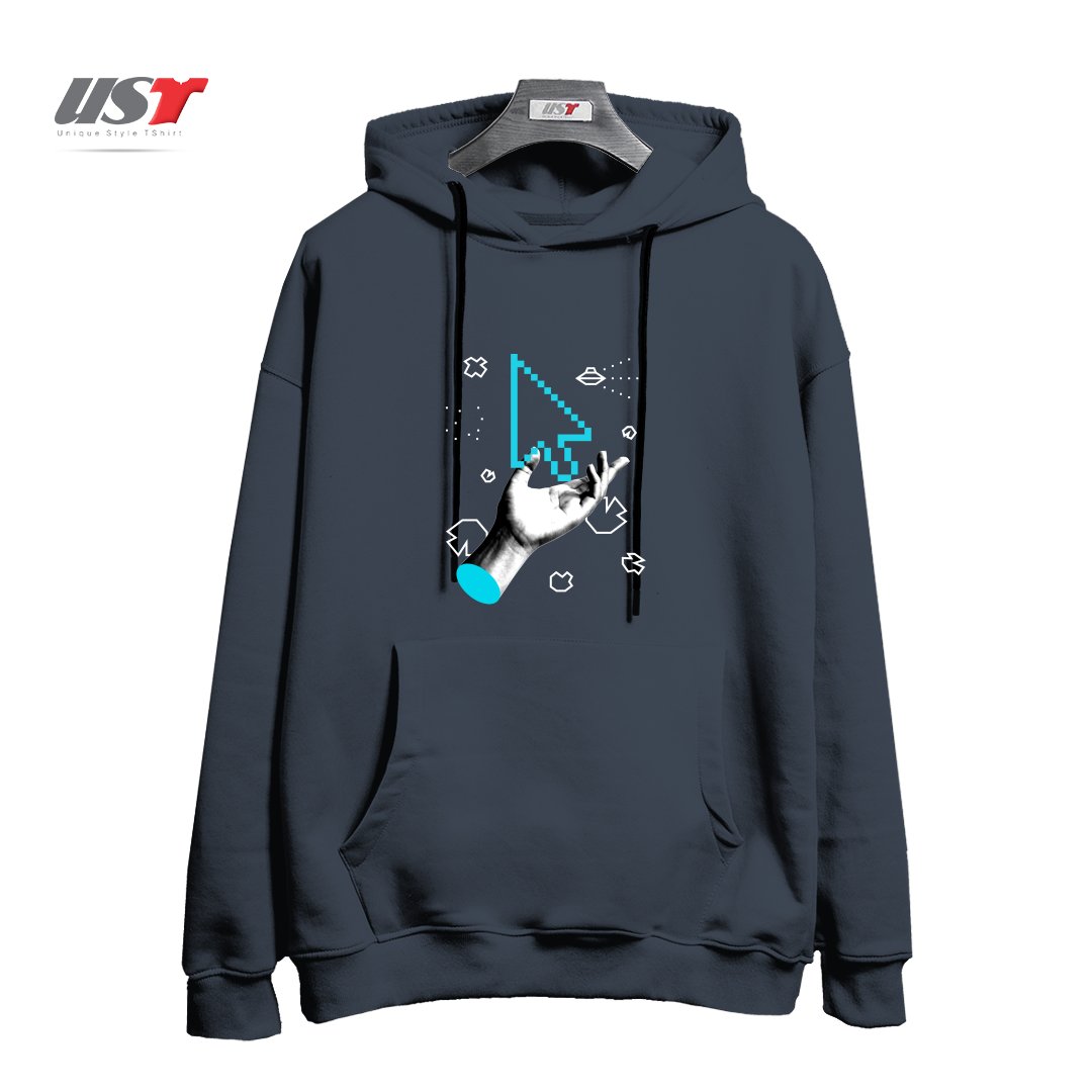 طرح THE ALMIGHTY CURSOR هودی اورسایزرنگ دودی