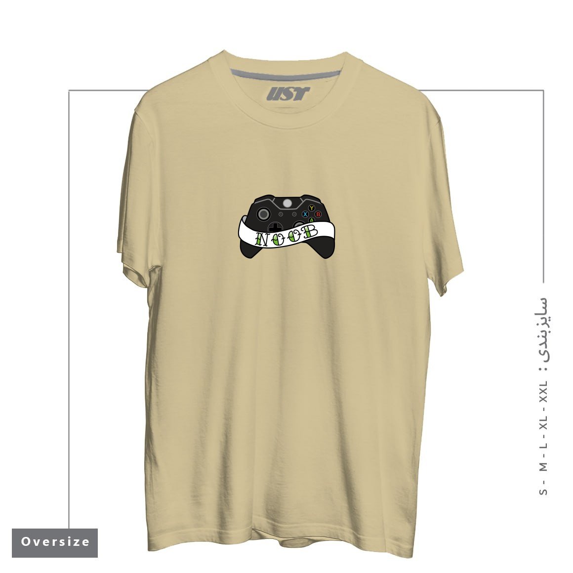 طرح TATTOO NOOB تیشرت اورسایزرنگ نخودی