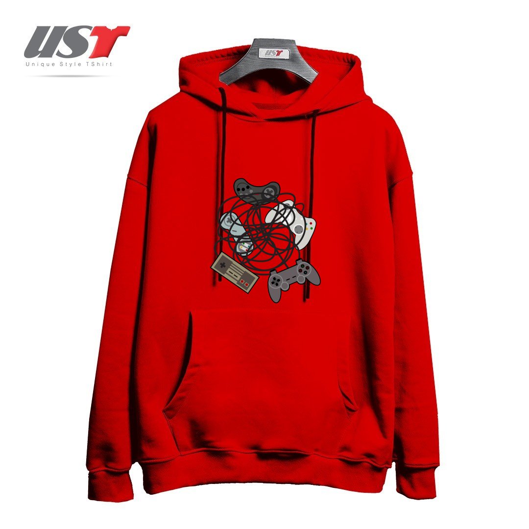 هودی اورسایز طرح TANGLED JOYSTICKS