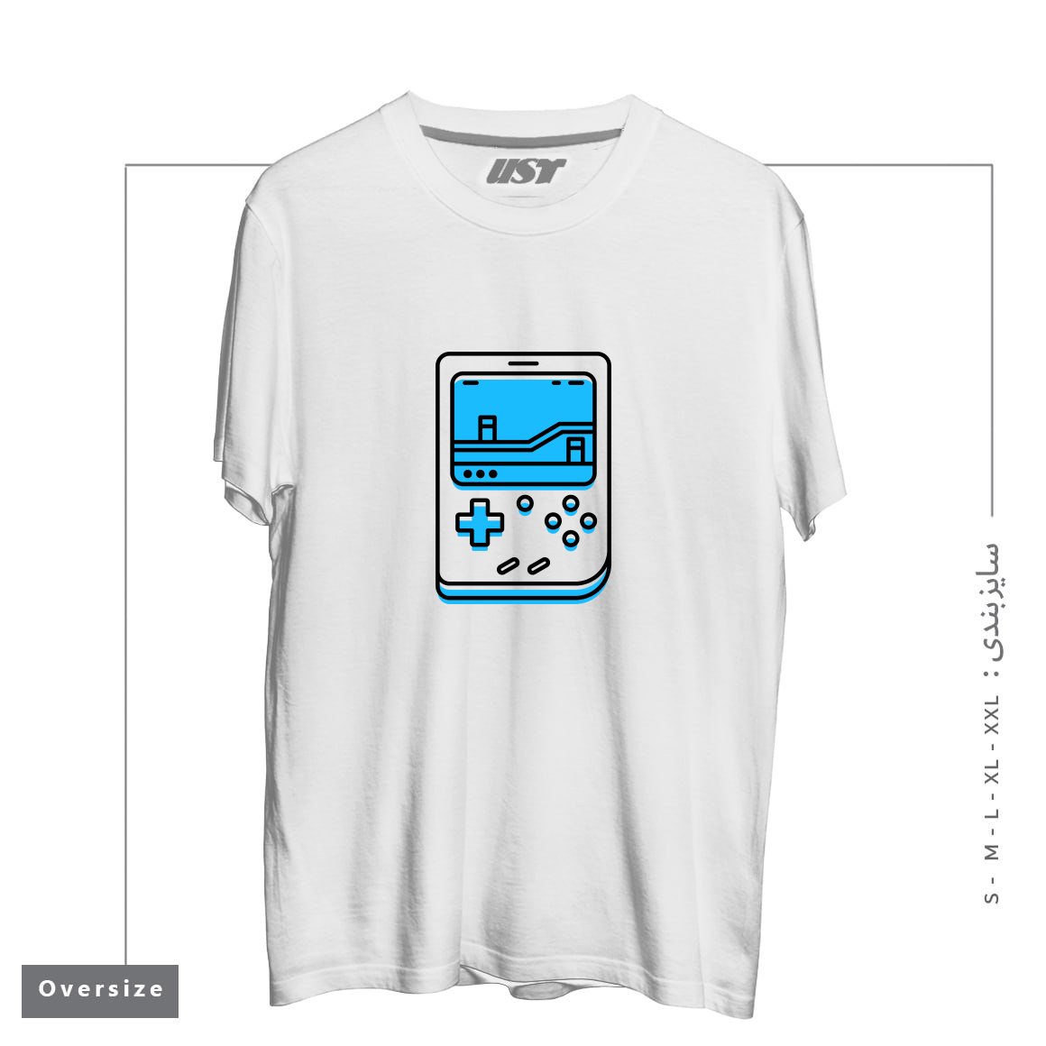 تیشرت اورسایز طرح RETRO GAMEBOY3