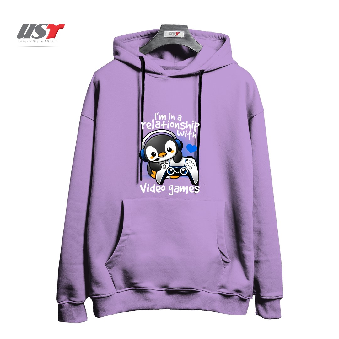 طرح PENGUIN RELATIONSHIP WITH VIDEO GAMES هودی اورسایزرنگ یاسی