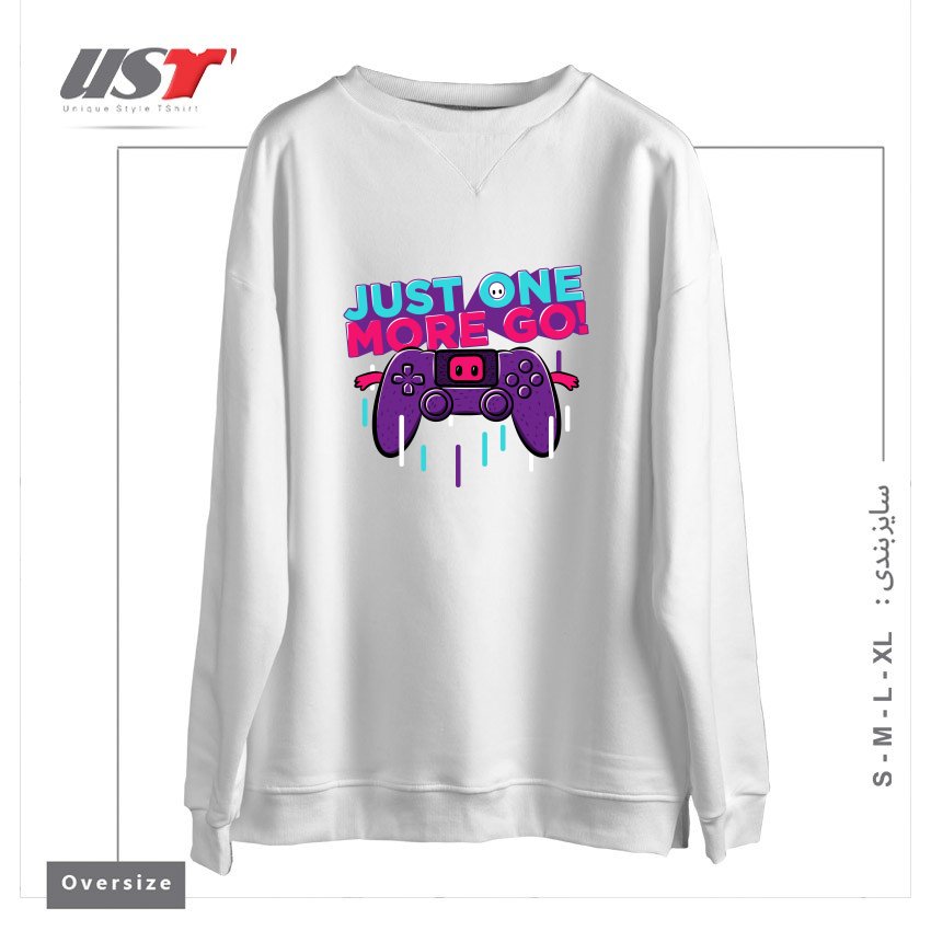 سوییشرت اورسایز طرح ONE MORE GO