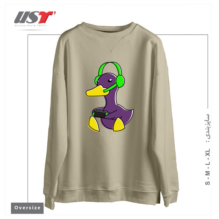 سوییشرت اورسایز طرح META GAMING DUCK