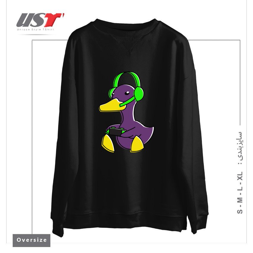 سوییشرت اورسایز طرح META GAMING DUCK
