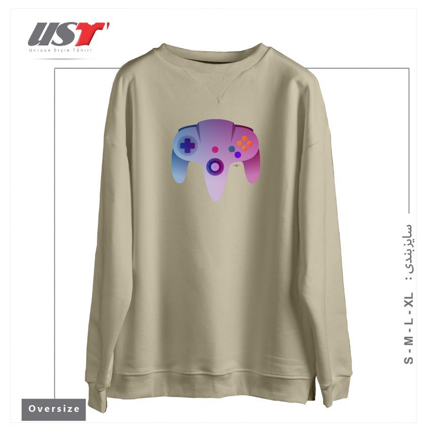 سوییشرت اورسایز طرح N64 NOSTALGIA