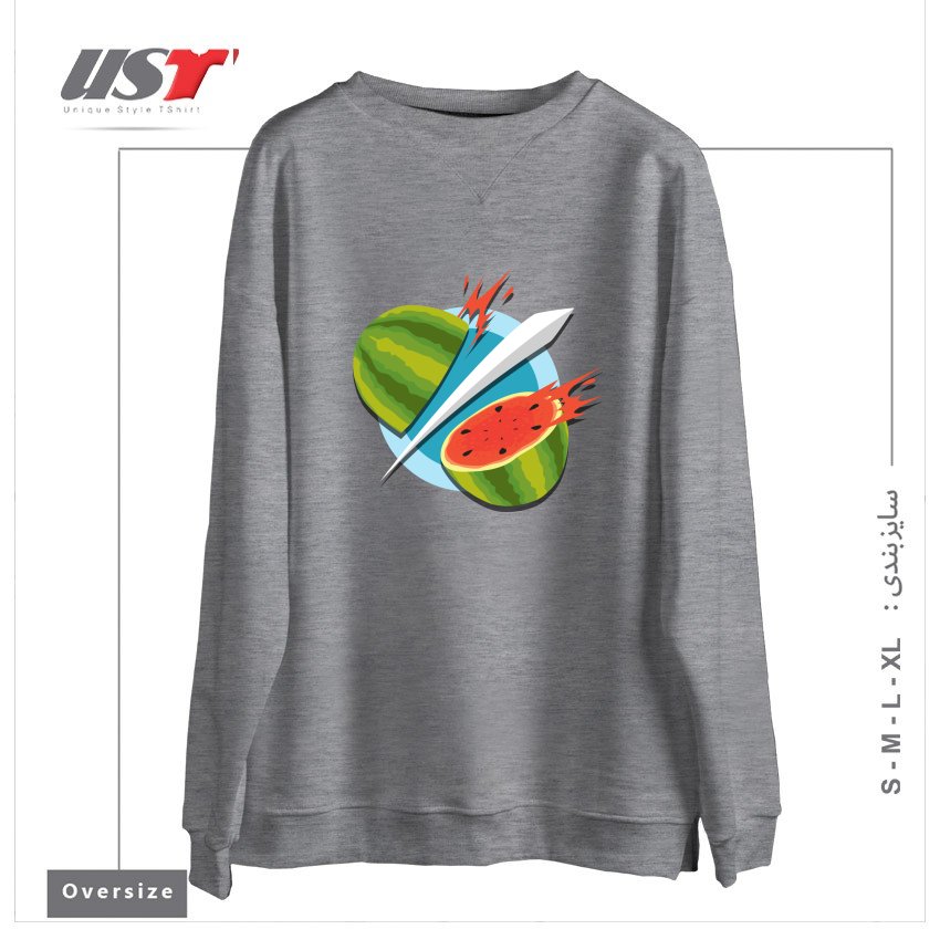 سوییشرت اورسایز طرح FRUIT NINJA CLASSIC