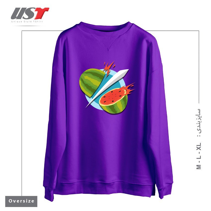 سوییشرت اورسایز طرح FRUIT NINJA CLASSIC