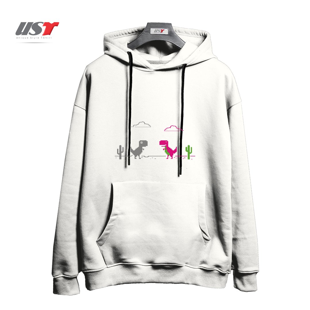 طرح UNABLE TO CONNECT هودی اورسایزرنگ سفید