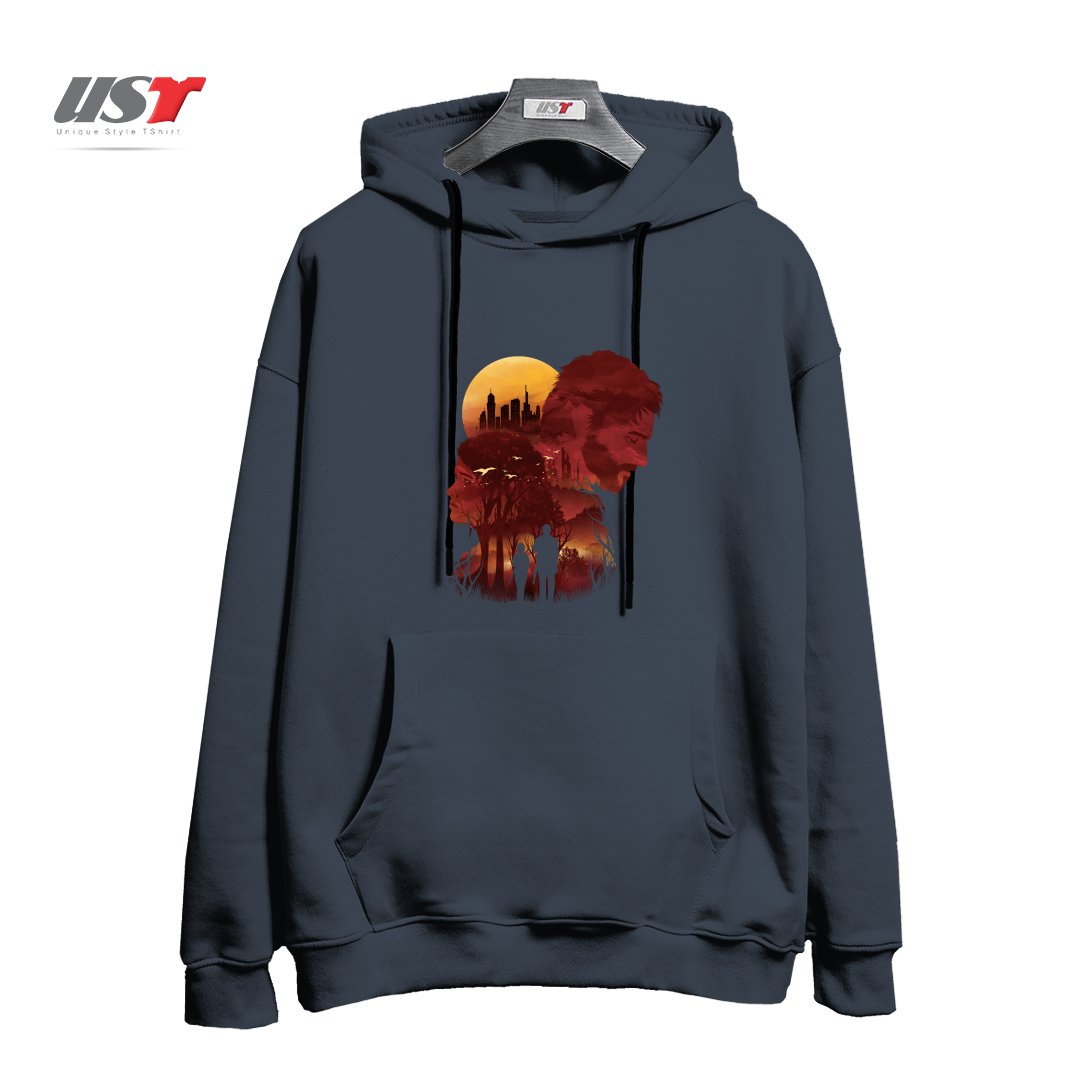 طرح THE LAST SUNSET هودی اورسایزرنگ دودی