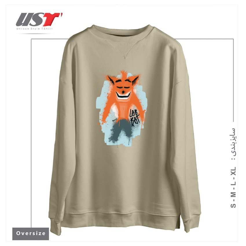 سوییشرت اورسایز طرح LAB RAT