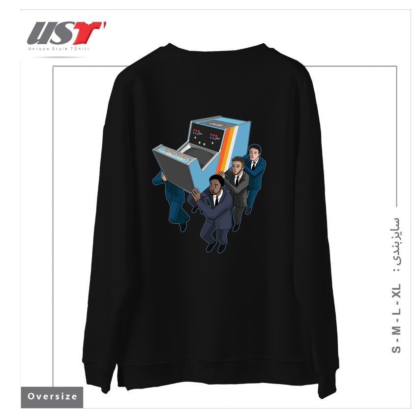 طرح GAME OVER2 سوییشرت اورسایزرنگ مشکی