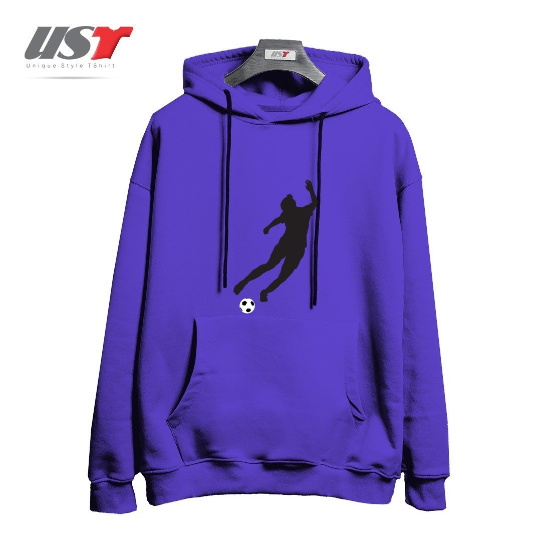 طرح WHAT A KICKER هودی اورسایزرنگ بنفش