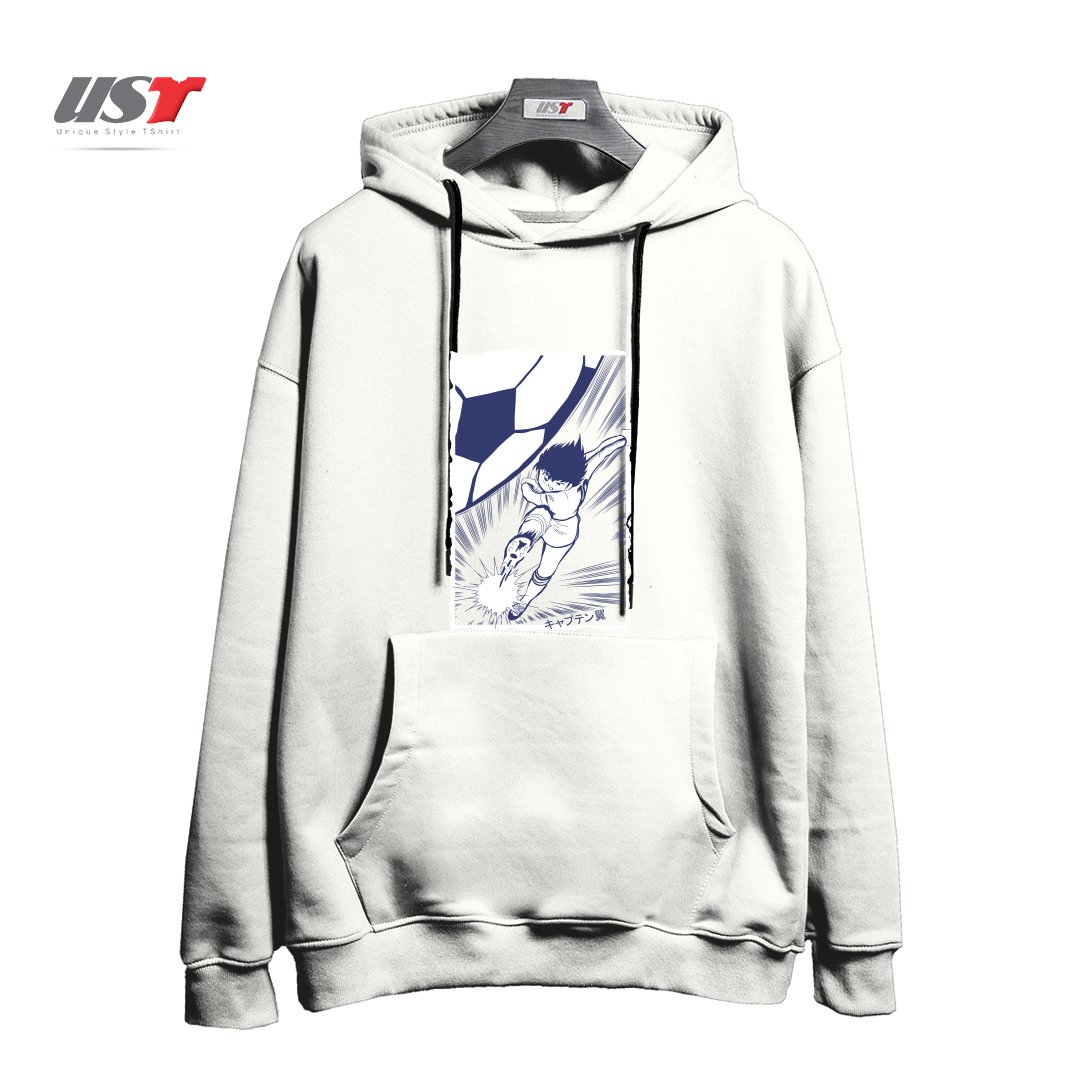 طرح TSUBASA هودی اورسایزرنگ سفید