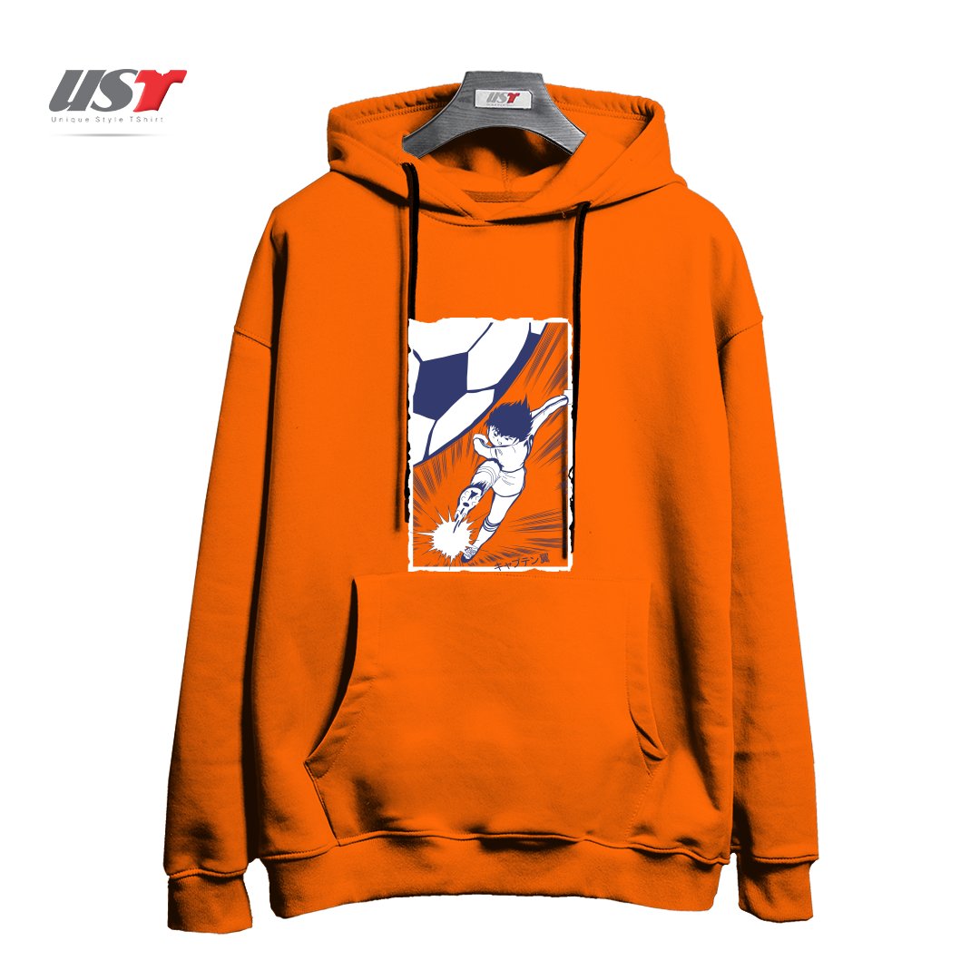 طرح TSUBASA هودی اورسایزرنگ نارنجی