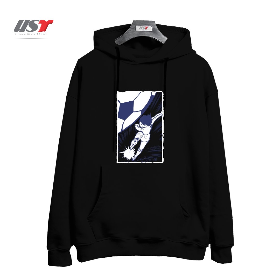 طرح TSUBASA هودی اورسایزرنگ مشکی