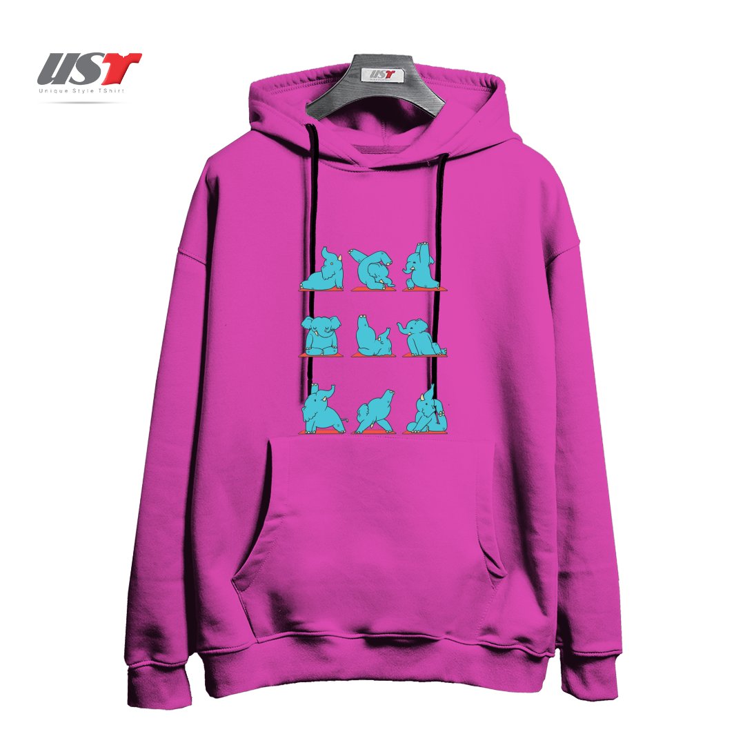 هودی اورسایز طرح ELEPHANT YOGA