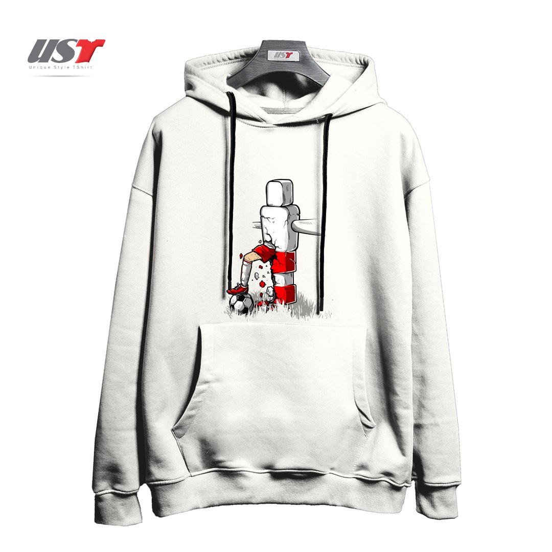 طرح STEP OUT OF LINE هودی اورسایزرنگ سفید