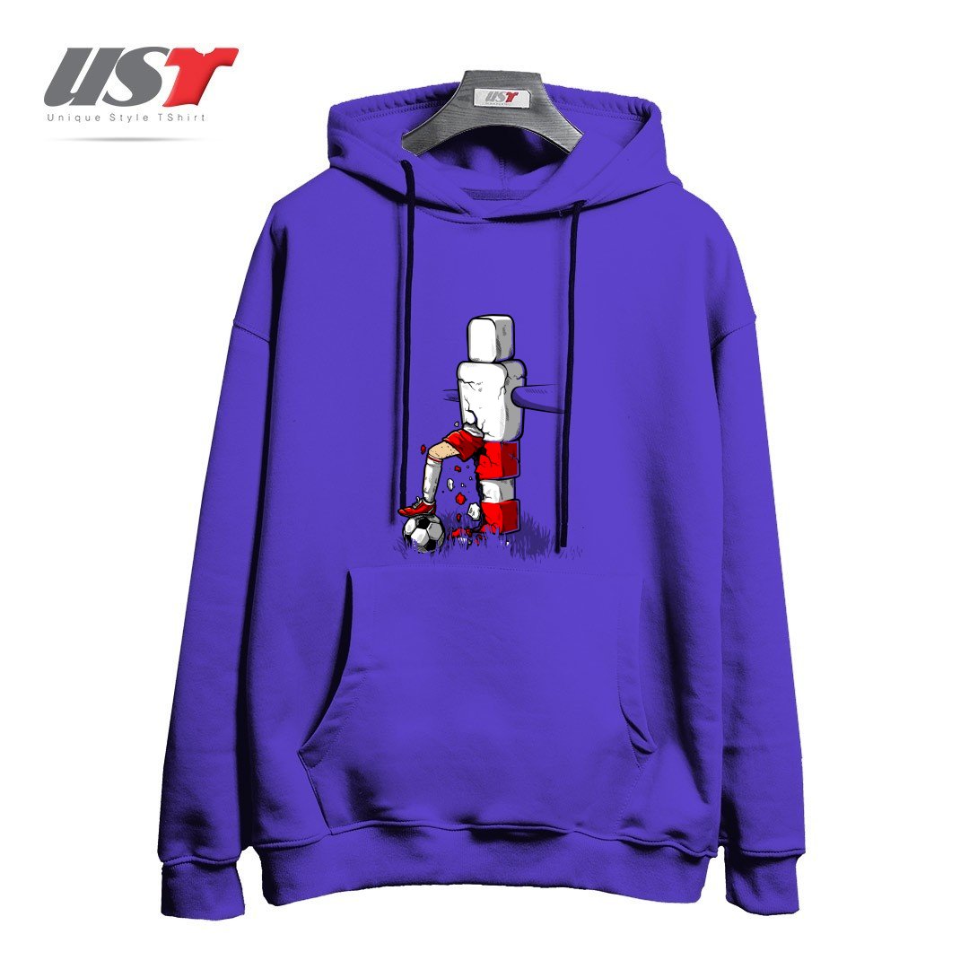 طرح STEP OUT OF LINE هودی اورسایزرنگ بنفش