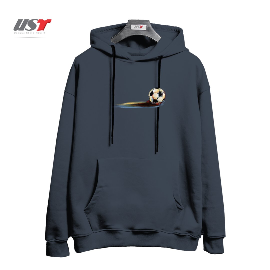 طرح SOCCER BALL هودی اورسایزرنگ دودی