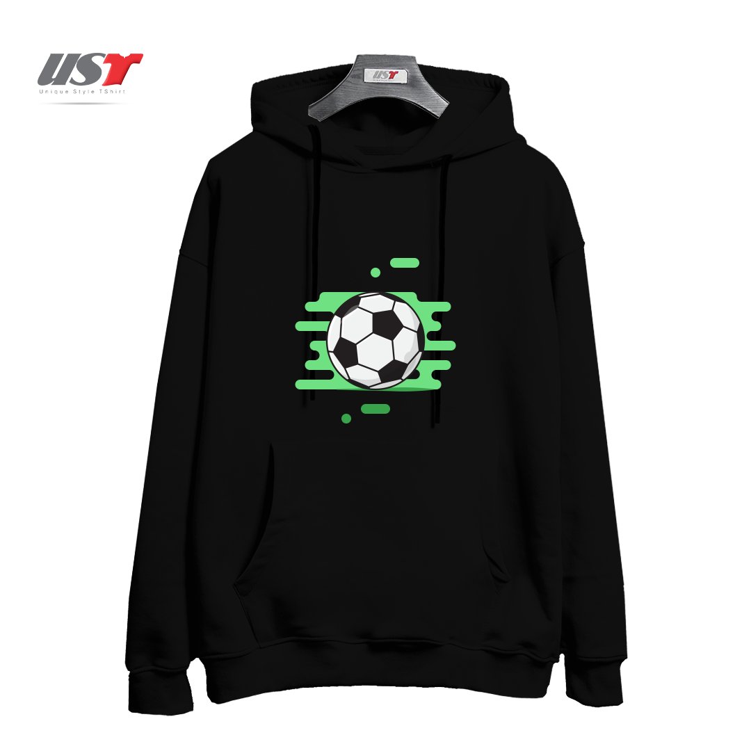 طرح SOCCER (FOOTBALL) BALL2 هودی اورسایزرنگ مشکی