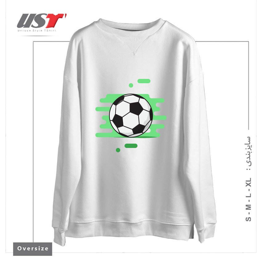 سوییشرت اورسایز طرح SOCCER (FOOTBALL) BALL2