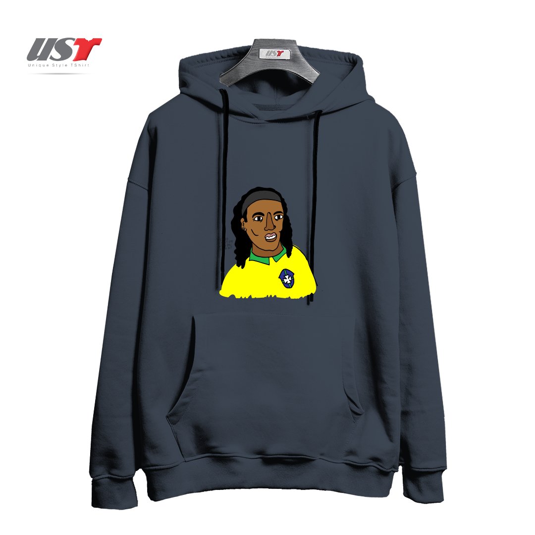 هودی اورسایز طرح RONALDINHO BRAZIL FOOTBALL T SHIRT