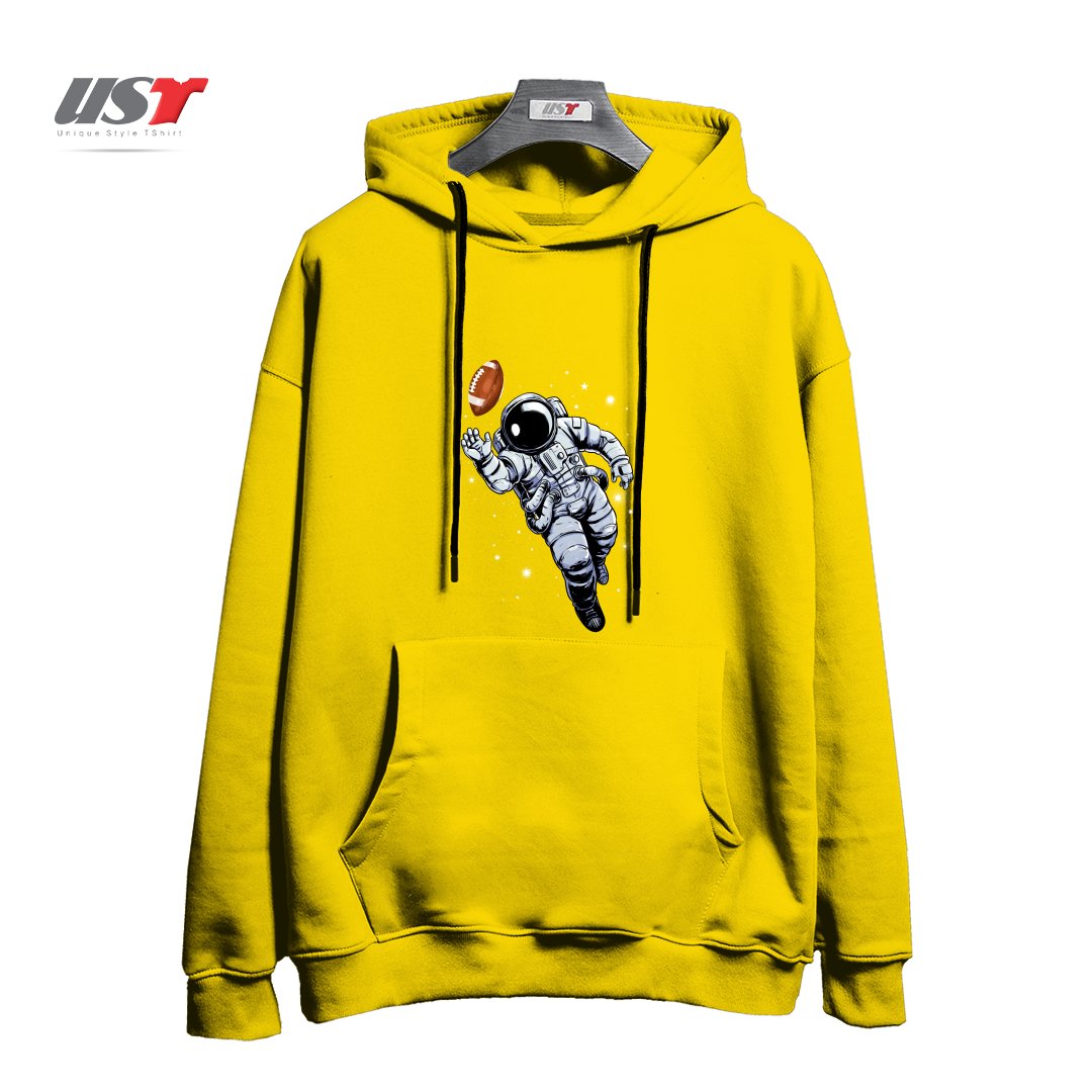 طرح PLANET FOOTBALL هودی اورسایزرنگ زرد