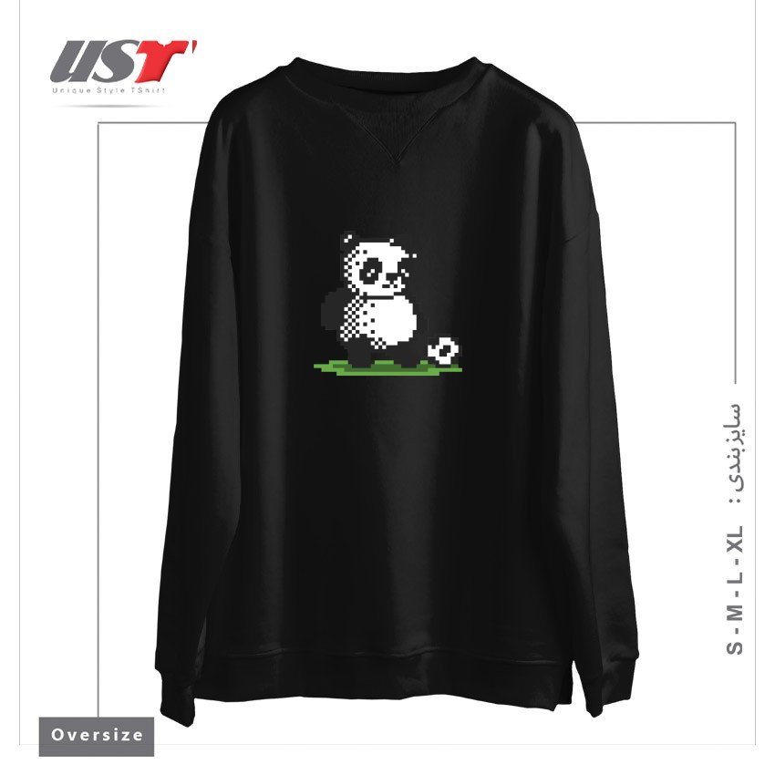 طرح RETRO ROBERTO FIRMINO سوییشرت اورسایزرنگ مشکی