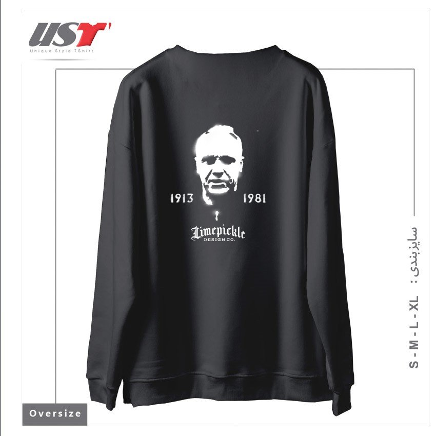 طرح MR SHANKLY سوییشرت اورسایزرنگ دودی
