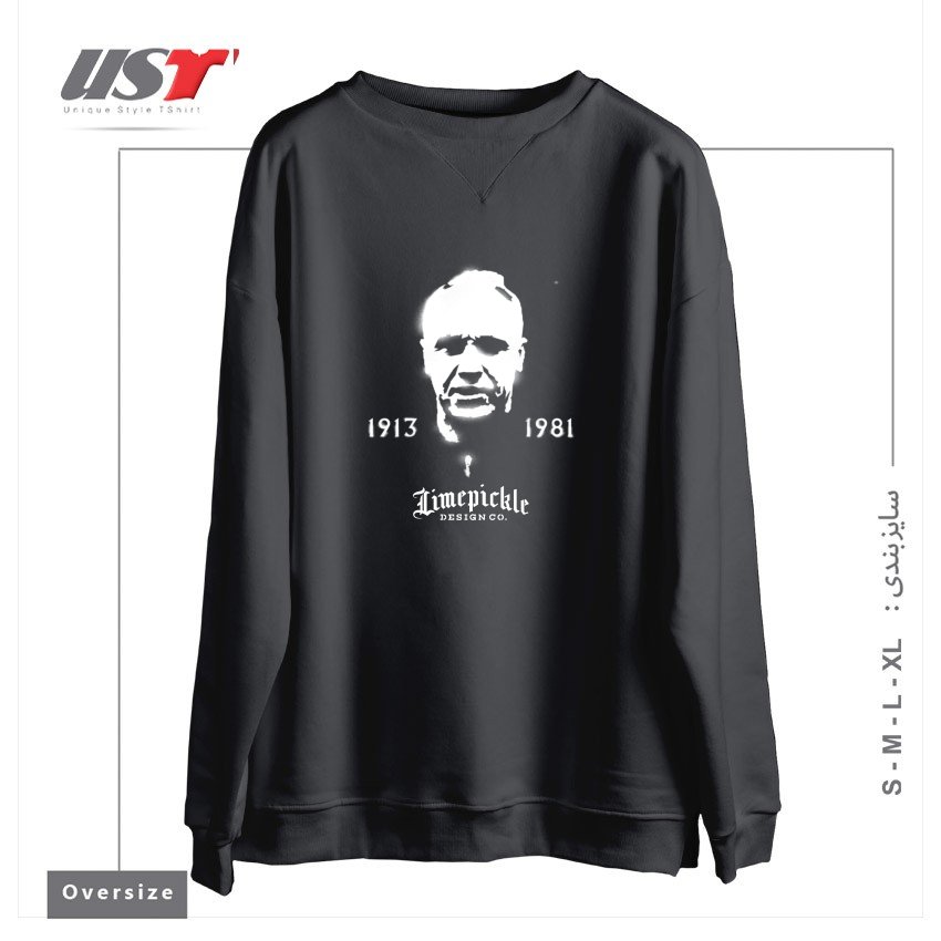 طرح MR SHANKLY سوییشرت اورسایزرنگ دودی