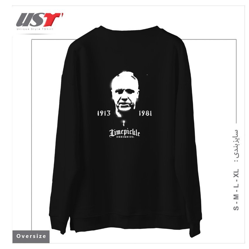 طرح MR SHANKLY سوییشرت اورسایزرنگ مشکی