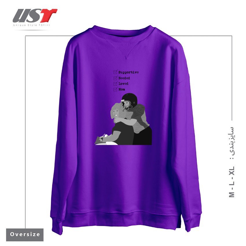 طرح MOM سوییشرت اورسایزرنگ بنفش